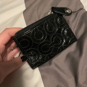 Black coach cardholder